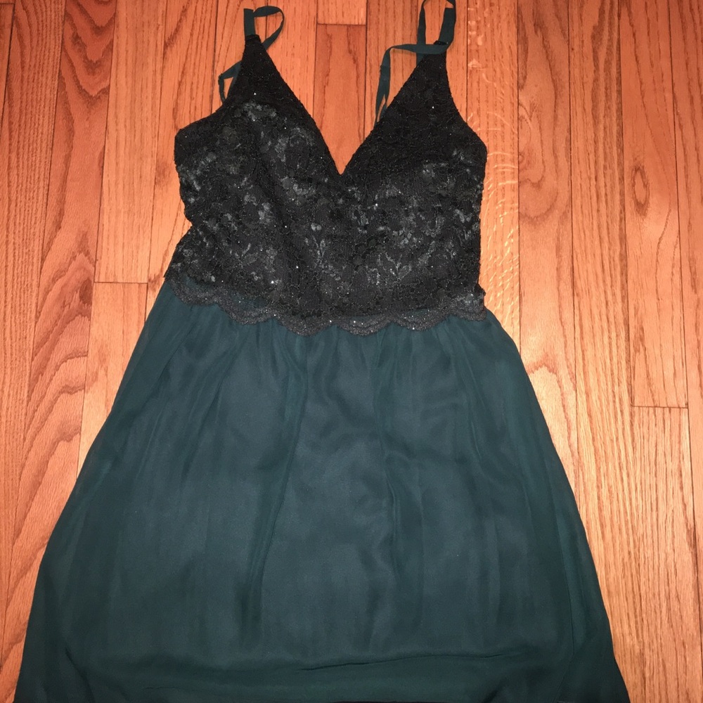 Hunter green formal dress